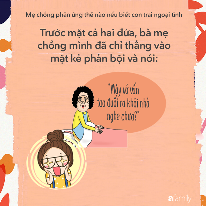 Khi hay tin con trai ngoại tình, thử đoán xem các bà mẹ chồng phản ứng như thế nào? - Ảnh 1.