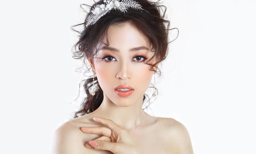 Á hậu Phương Nga hóa tân nương với makeup tông cam - Ngôi sao