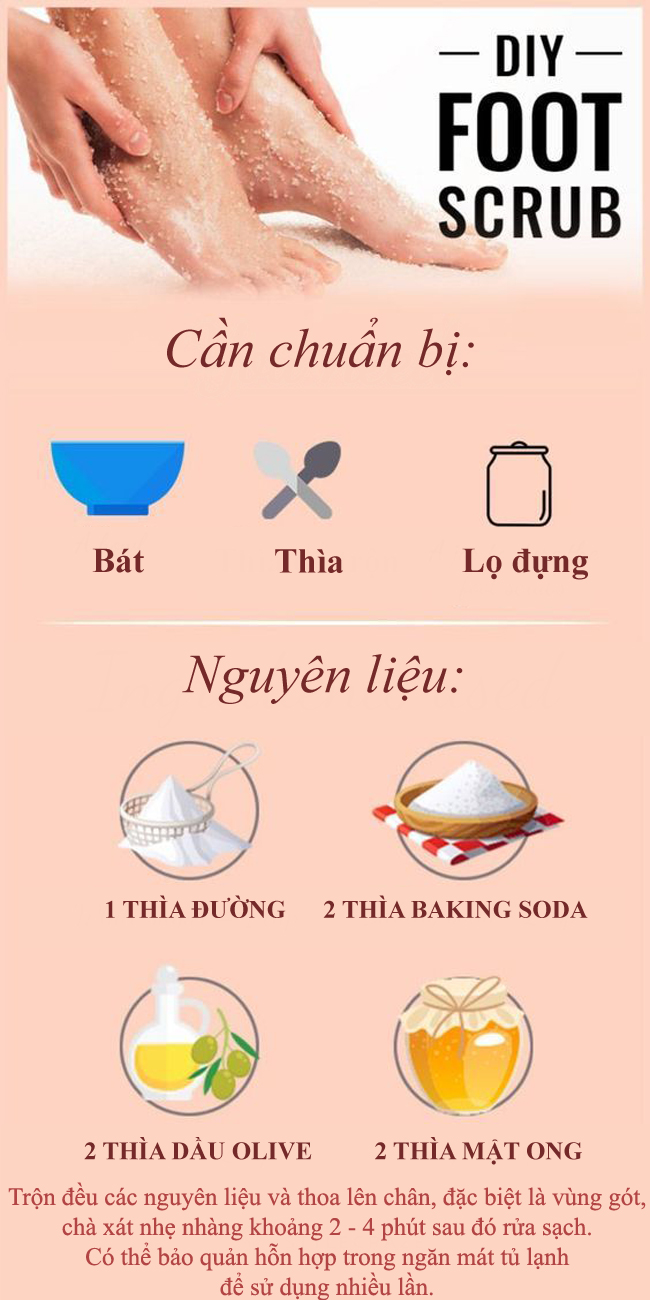 Công thức trị gót chân nứt nẻ, khô ráp trong mùa lạnh